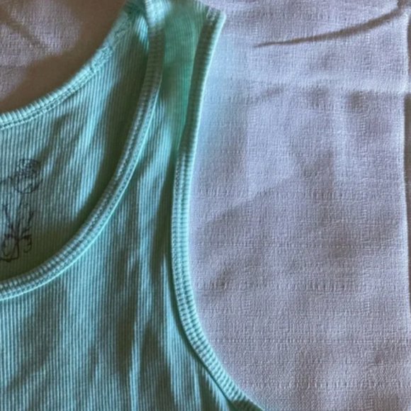 Cruel Girl Mint Green Ribbed Tank Top - L - Picture 8 of 9